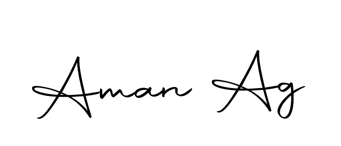 Create a beautiful signature design for name Aman Ag. With this signature (Autography-DOLnW) fonts, you can make a handwritten signature for free. Aman Ag signature style 10 images and pictures png