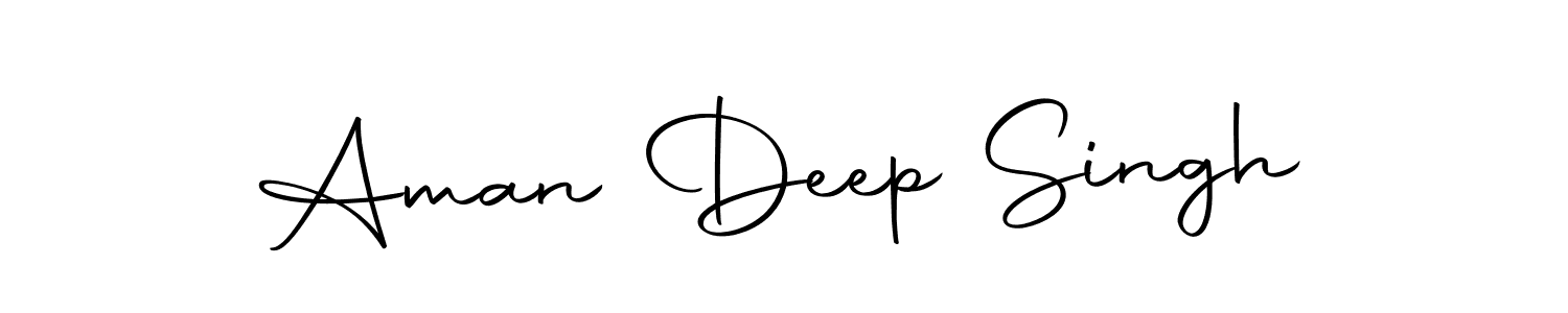Design your own signature with our free online signature maker. With this signature software, you can create a handwritten (Autography-DOLnW) signature for name Aman Deep Singh. Aman Deep Singh signature style 10 images and pictures png