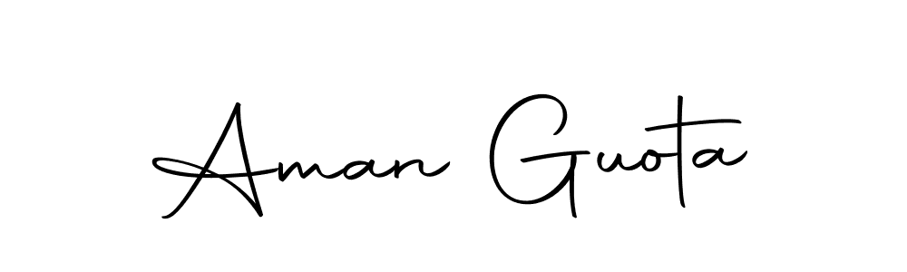 Create a beautiful signature design for name Aman Guota. With this signature (Autography-DOLnW) fonts, you can make a handwritten signature for free. Aman Guota signature style 10 images and pictures png