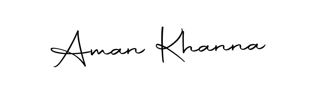Create a beautiful signature design for name Aman Khanna. With this signature (Autography-DOLnW) fonts, you can make a handwritten signature for free. Aman Khanna signature style 10 images and pictures png