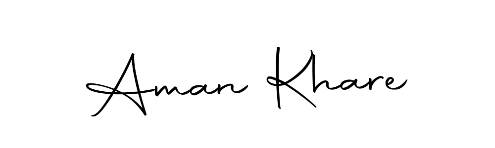 Create a beautiful signature design for name Aman Khare. With this signature (Autography-DOLnW) fonts, you can make a handwritten signature for free. Aman Khare signature style 10 images and pictures png