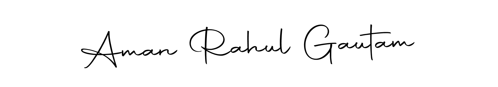 How to make Aman Rahul Gautam name signature. Use Autography-DOLnW style for creating short signs online. This is the latest handwritten sign. Aman Rahul Gautam signature style 10 images and pictures png