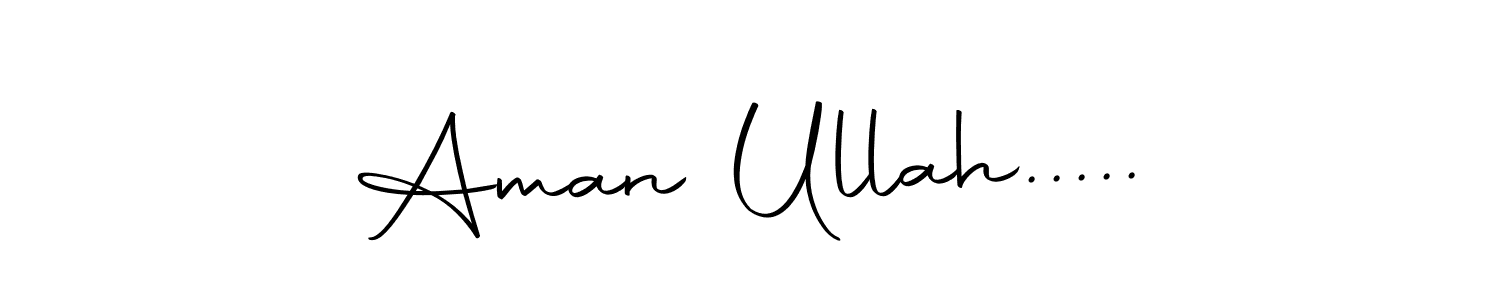 Autography-DOLnW is a professional signature style that is perfect for those who want to add a touch of class to their signature. It is also a great choice for those who want to make their signature more unique. Get Aman Ullah..... name to fancy signature for free. Aman Ullah..... signature style 10 images and pictures png