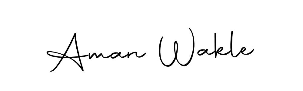 How to make Aman Wakle name signature. Use Autography-DOLnW style for creating short signs online. This is the latest handwritten sign. Aman Wakle signature style 10 images and pictures png