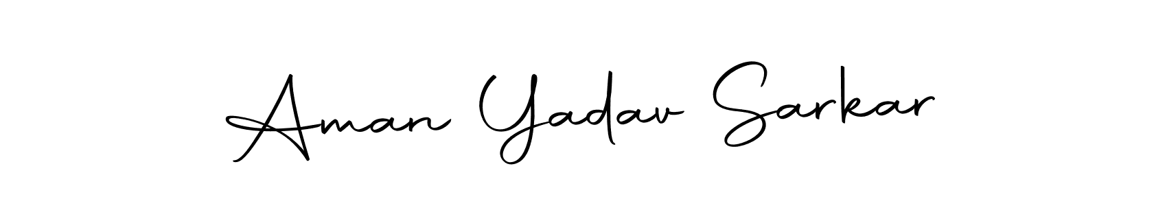 How to make Aman Yadav Sarkar name signature. Use Autography-DOLnW style for creating short signs online. This is the latest handwritten sign. Aman Yadav Sarkar signature style 10 images and pictures png