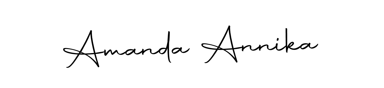 Design your own signature with our free online signature maker. With this signature software, you can create a handwritten (Autography-DOLnW) signature for name Amanda Annika. Amanda Annika signature style 10 images and pictures png
