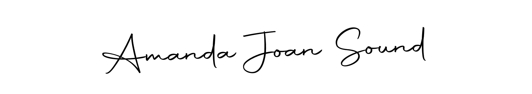 How to make Amanda Joan Sound name signature. Use Autography-DOLnW style for creating short signs online. This is the latest handwritten sign. Amanda Joan Sound signature style 10 images and pictures png