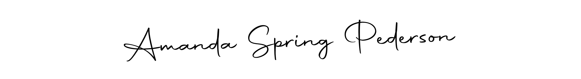 The best way (Autography-DOLnW) to make a short signature is to pick only two or three words in your name. The name Amanda Spring Pederson include a total of six letters. For converting this name. Amanda Spring Pederson signature style 10 images and pictures png