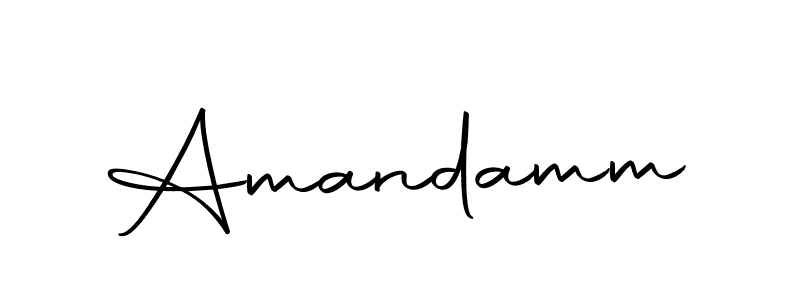 Design your own signature with our free online signature maker. With this signature software, you can create a handwritten (Autography-DOLnW) signature for name Amandamm. Amandamm signature style 10 images and pictures png