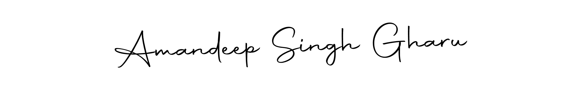 Create a beautiful signature design for name Amandeep Singh Gharu. With this signature (Autography-DOLnW) fonts, you can make a handwritten signature for free. Amandeep Singh Gharu signature style 10 images and pictures png