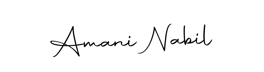 Amani Nabil stylish signature style. Best Handwritten Sign (Autography-DOLnW) for my name. Handwritten Signature Collection Ideas for my name Amani Nabil. Amani Nabil signature style 10 images and pictures png