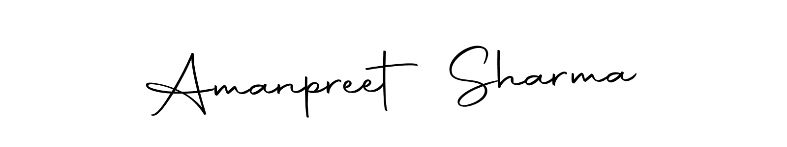 How to make Amanpreet Sharma name signature. Use Autography-DOLnW style for creating short signs online. This is the latest handwritten sign. Amanpreet Sharma signature style 10 images and pictures png