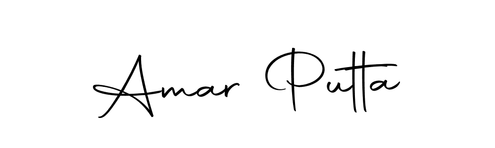 Create a beautiful signature design for name Amar Putta. With this signature (Autography-DOLnW) fonts, you can make a handwritten signature for free. Amar Putta signature style 10 images and pictures png