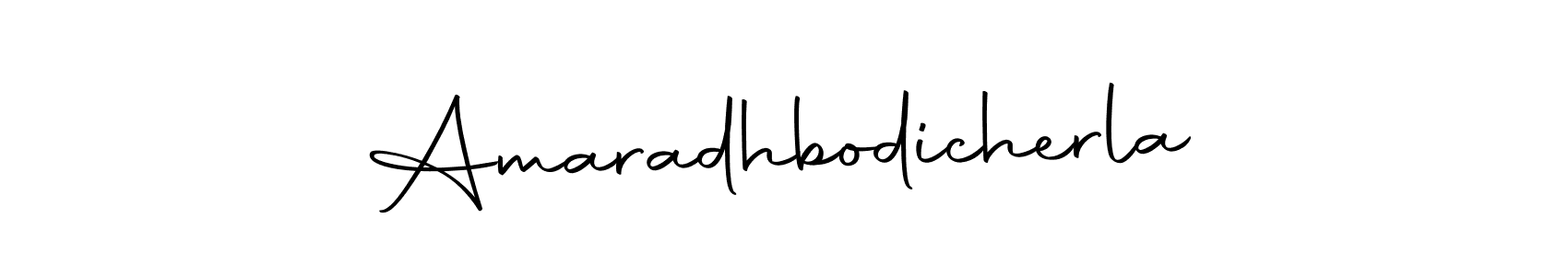 How to make Amaradhbodicherla name signature. Use Autography-DOLnW style for creating short signs online. This is the latest handwritten sign. Amaradhbodicherla signature style 10 images and pictures png