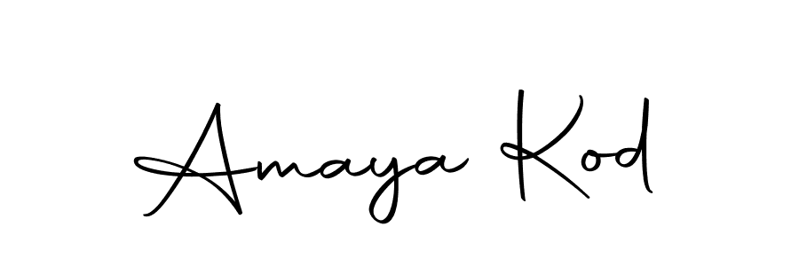 Use a signature maker to create a handwritten signature online. With this signature software, you can design (Autography-DOLnW) your own signature for name Amaya Kod. Amaya Kod signature style 10 images and pictures png