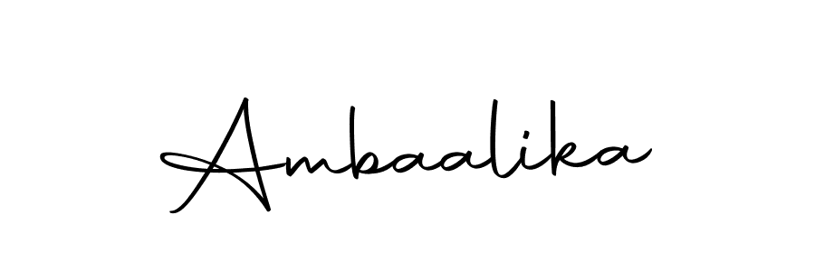 Create a beautiful signature design for name Ambaalika. With this signature (Autography-DOLnW) fonts, you can make a handwritten signature for free. Ambaalika signature style 10 images and pictures png
