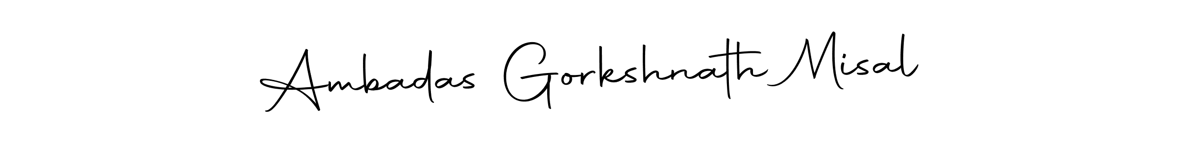Design your own signature with our free online signature maker. With this signature software, you can create a handwritten (Autography-DOLnW) signature for name Ambadas Gorkshnath Misal. Ambadas Gorkshnath Misal signature style 10 images and pictures png