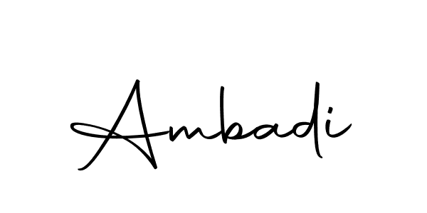 Use a signature maker to create a handwritten signature online. With this signature software, you can design (Autography-DOLnW) your own signature for name Ambadi. Ambadi signature style 10 images and pictures png