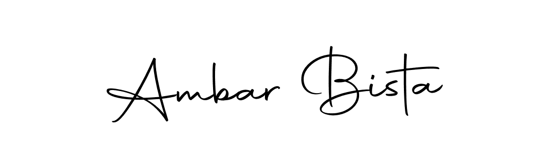 Use a signature maker to create a handwritten signature online. With this signature software, you can design (Autography-DOLnW) your own signature for name Ambar Bista. Ambar Bista signature style 10 images and pictures png