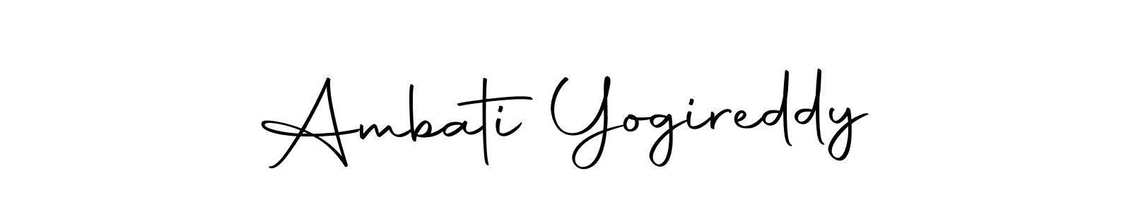 Also we have Ambati Yogireddy name is the best signature style. Create professional handwritten signature collection using Autography-DOLnW autograph style. Ambati Yogireddy signature style 10 images and pictures png