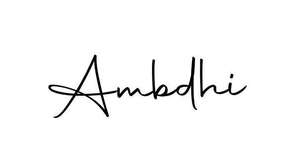 Make a beautiful signature design for name Ambdhi. With this signature (Autography-DOLnW) style, you can create a handwritten signature for free. Ambdhi signature style 10 images and pictures png