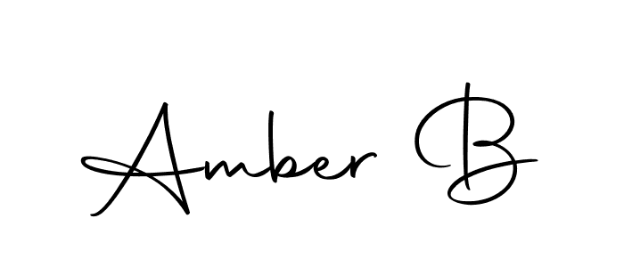 How to make Amber B name signature. Use Autography-DOLnW style for creating short signs online. This is the latest handwritten sign. Amber B signature style 10 images and pictures png
