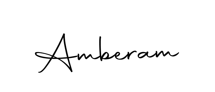 Design your own signature with our free online signature maker. With this signature software, you can create a handwritten (Autography-DOLnW) signature for name Amberam. Amberam signature style 10 images and pictures png
