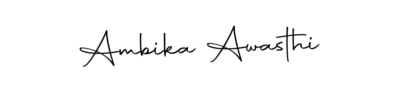 Make a beautiful signature design for name Ambika Awasthi. Use this online signature maker to create a handwritten signature for free. Ambika Awasthi signature style 10 images and pictures png