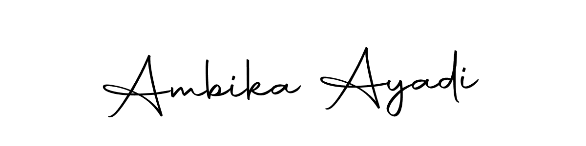 Create a beautiful signature design for name Ambika Ayadi. With this signature (Autography-DOLnW) fonts, you can make a handwritten signature for free. Ambika Ayadi signature style 10 images and pictures png
