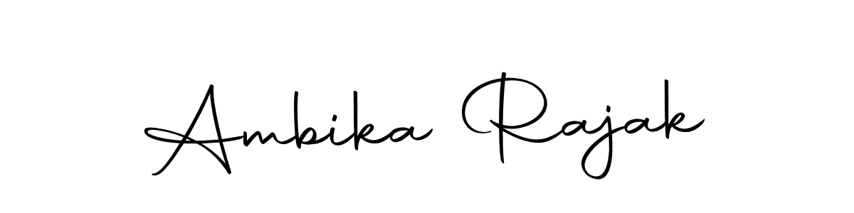 Create a beautiful signature design for name Ambika Rajak. With this signature (Autography-DOLnW) fonts, you can make a handwritten signature for free. Ambika Rajak signature style 10 images and pictures png