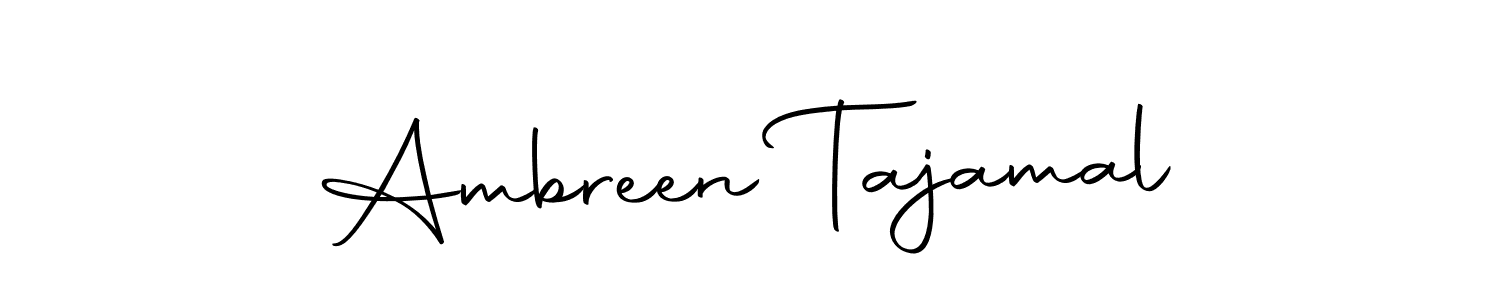 Make a beautiful signature design for name Ambreen Tajamal. With this signature (Autography-DOLnW) style, you can create a handwritten signature for free. Ambreen Tajamal signature style 10 images and pictures png