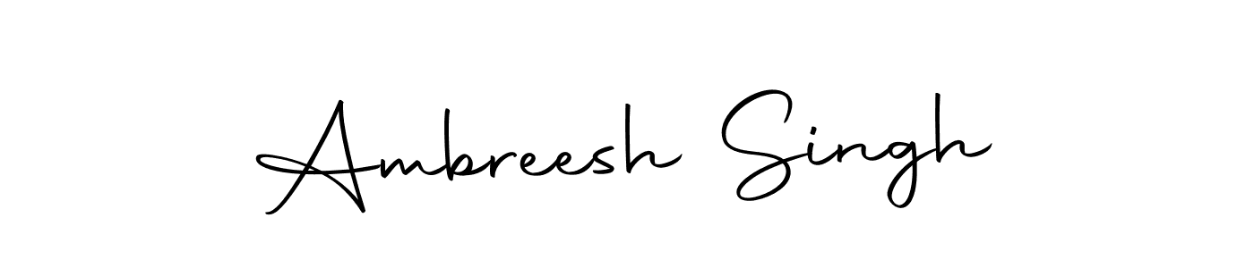 How to make Ambreesh Singh name signature. Use Autography-DOLnW style for creating short signs online. This is the latest handwritten sign. Ambreesh Singh signature style 10 images and pictures png