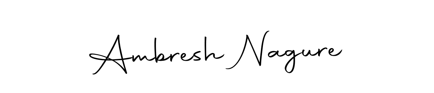 The best way (Autography-DOLnW) to make a short signature is to pick only two or three words in your name. The name Ambresh Nagure include a total of six letters. For converting this name. Ambresh Nagure signature style 10 images and pictures png
