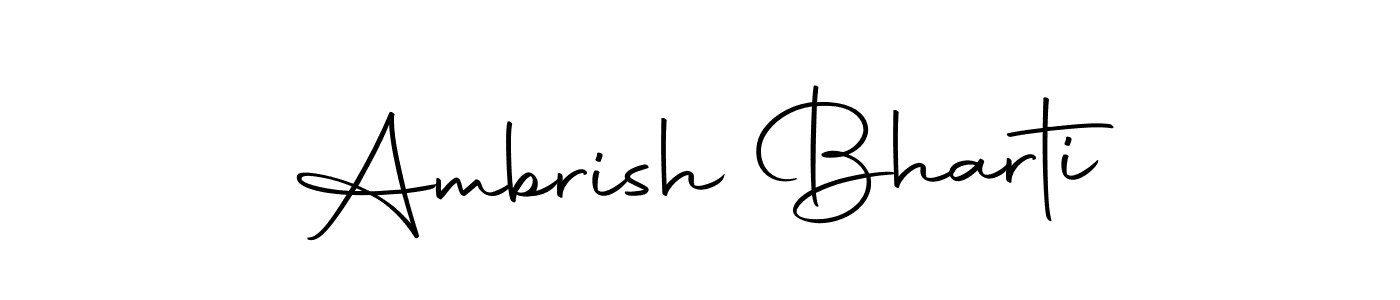 The best way (Autography-DOLnW) to make a short signature is to pick only two or three words in your name. The name Ambrish Bharti include a total of six letters. For converting this name. Ambrish Bharti signature style 10 images and pictures png