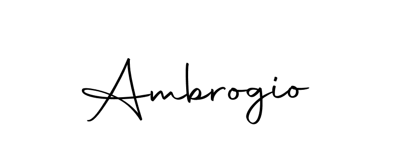 Design your own signature with our free online signature maker. With this signature software, you can create a handwritten (Autography-DOLnW) signature for name Ambrogio. Ambrogio signature style 10 images and pictures png