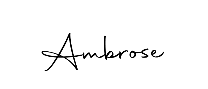 Design your own signature with our free online signature maker. With this signature software, you can create a handwritten (Autography-DOLnW) signature for name Ambrose. Ambrose signature style 10 images and pictures png