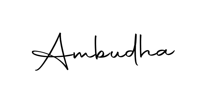 Design your own signature with our free online signature maker. With this signature software, you can create a handwritten (Autography-DOLnW) signature for name Ambudha. Ambudha signature style 10 images and pictures png