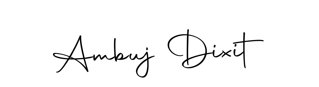 How to make Ambuj Dixit name signature. Use Autography-DOLnW style for creating short signs online. This is the latest handwritten sign. Ambuj Dixit signature style 10 images and pictures png