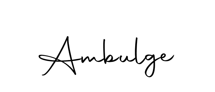 Design your own signature with our free online signature maker. With this signature software, you can create a handwritten (Autography-DOLnW) signature for name Ambulge. Ambulge signature style 10 images and pictures png