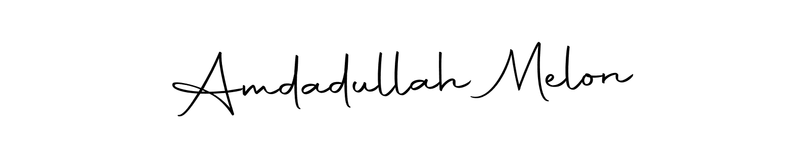 The best way (Autography-DOLnW) to make a short signature is to pick only two or three words in your name. The name Amdadullah Melon include a total of six letters. For converting this name. Amdadullah Melon signature style 10 images and pictures png