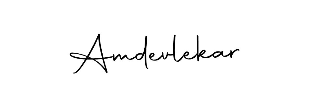 Create a beautiful signature design for name Amdevlekar. With this signature (Autography-DOLnW) fonts, you can make a handwritten signature for free. Amdevlekar signature style 10 images and pictures png