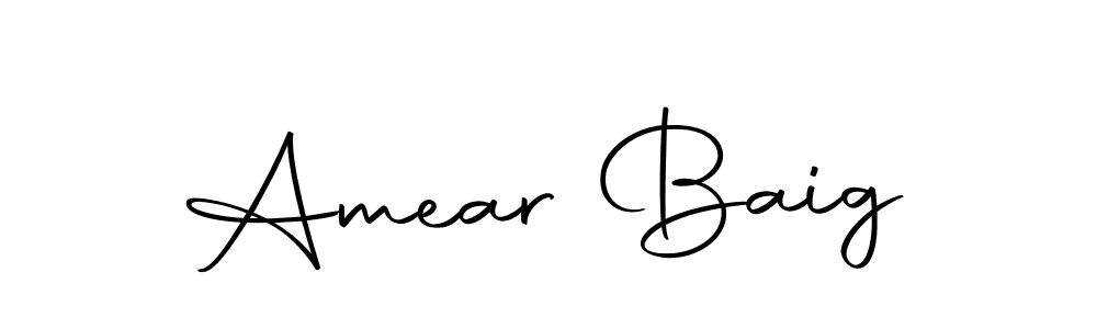 Make a beautiful signature design for name Amear Baig. With this signature (Autography-DOLnW) style, you can create a handwritten signature for free. Amear Baig signature style 10 images and pictures png