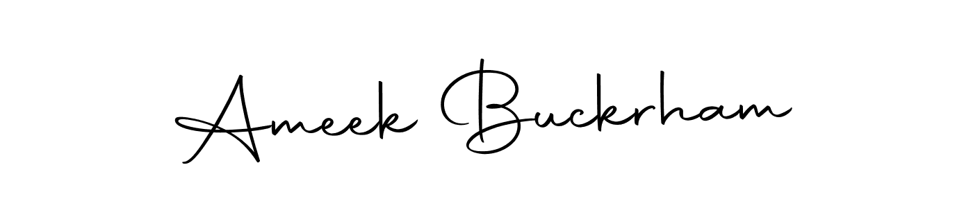 Design your own signature with our free online signature maker. With this signature software, you can create a handwritten (Autography-DOLnW) signature for name Ameek Buckrham. Ameek Buckrham signature style 10 images and pictures png