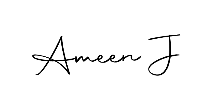 How to make Ameen J signature? Autography-DOLnW is a professional autograph style. Create handwritten signature for Ameen J name. Ameen J signature style 10 images and pictures png