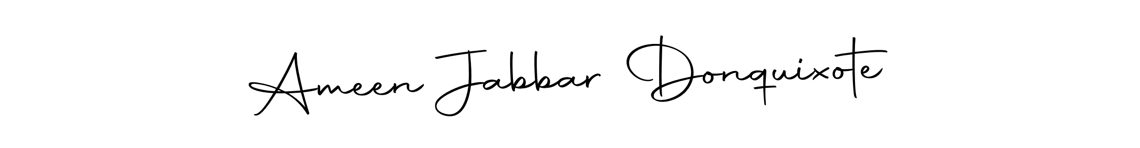 Make a short Ameen Jabbar Donquixote signature style. Manage your documents anywhere anytime using Autography-DOLnW. Create and add eSignatures, submit forms, share and send files easily. Ameen Jabbar Donquixote signature style 10 images and pictures png
