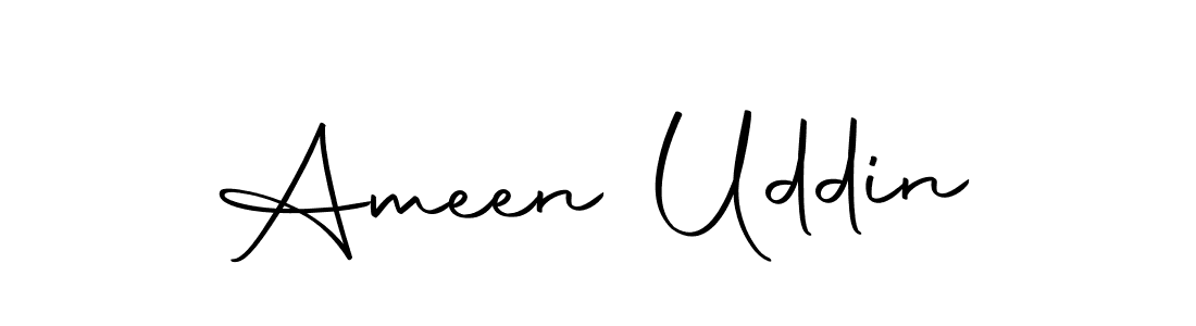 Use a signature maker to create a handwritten signature online. With this signature software, you can design (Autography-DOLnW) your own signature for name Ameen Uddin. Ameen Uddin signature style 10 images and pictures png