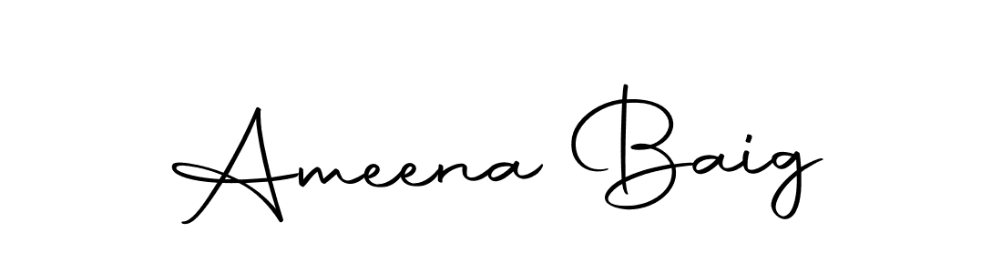 How to make Ameena Baig signature? Autography-DOLnW is a professional autograph style. Create handwritten signature for Ameena Baig name. Ameena Baig signature style 10 images and pictures png