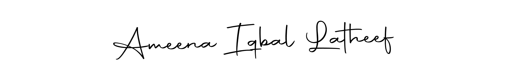 Use a signature maker to create a handwritten signature online. With this signature software, you can design (Autography-DOLnW) your own signature for name Ameena Iqbal Latheef. Ameena Iqbal Latheef signature style 10 images and pictures png