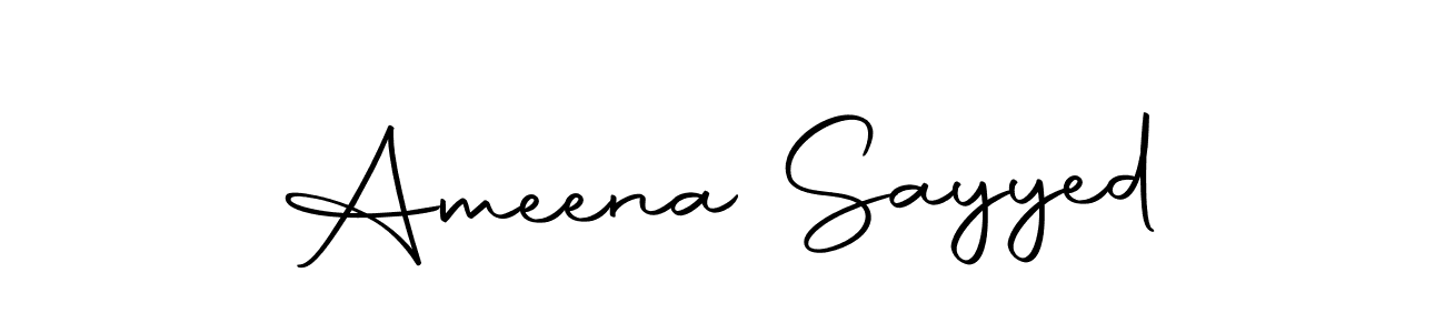 Design your own signature with our free online signature maker. With this signature software, you can create a handwritten (Autography-DOLnW) signature for name Ameena Sayyed. Ameena Sayyed signature style 10 images and pictures png