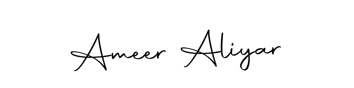 The best way (Autography-DOLnW) to make a short signature is to pick only two or three words in your name. The name Ameer Aliyar include a total of six letters. For converting this name. Ameer Aliyar signature style 10 images and pictures png